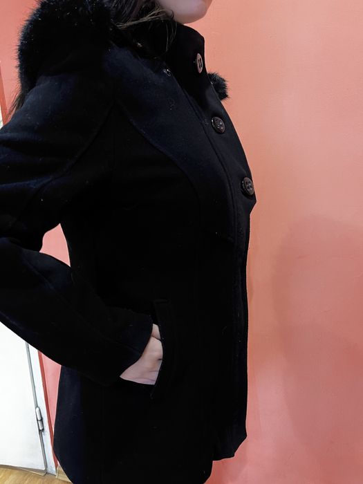 Дамско черно палто Денс