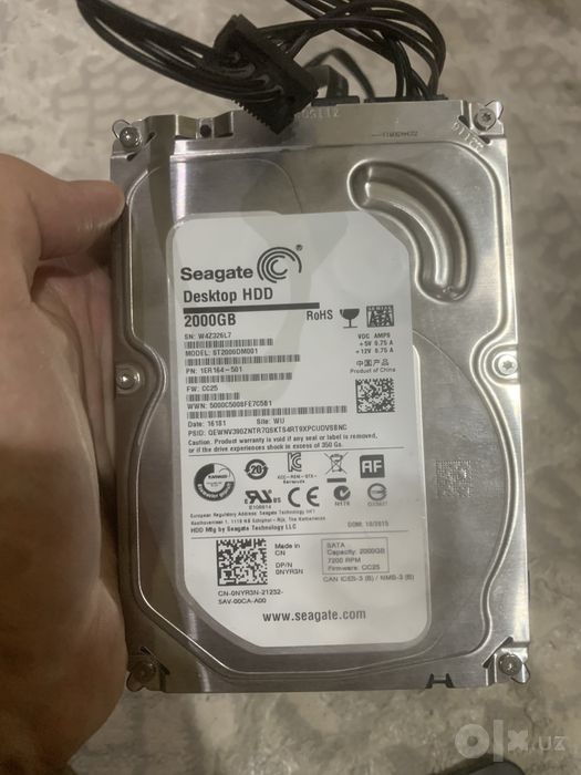 HDD 2TB 2000Gb Sotiladi