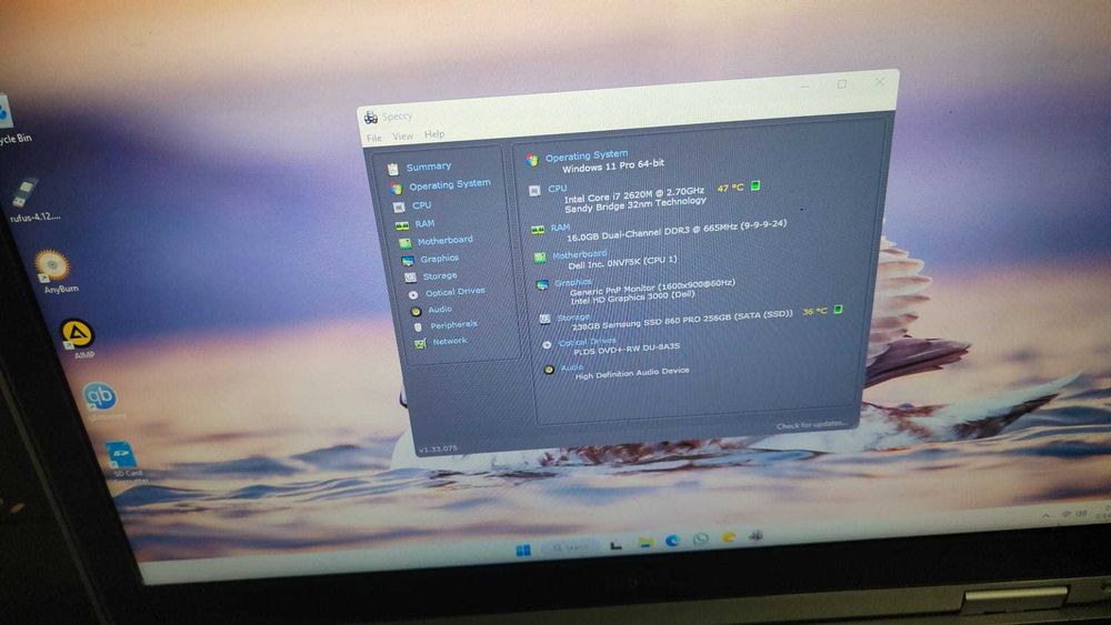 Laptop Dell Latitude core i7 2620m, 16gb ram, tastatura iluminata