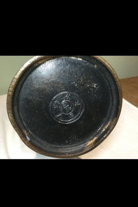 2 vaze japoneze vechi din bronz, Meiji, marcaj Kyoto Murakami