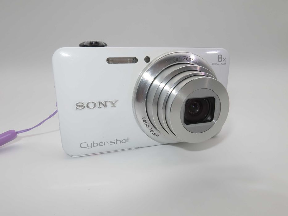 Sony Cyber-Shot WX80 ултра компактен цифров фотоапарат, дигитална камера в елегантен бял цвят, FULL-HD, 16MP, 8х оптичен зум, снима и работи отлично!
