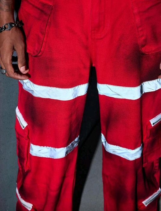 Нови военни дънки baggy панталони камуфлаж  Loose Fit Jeans карго Хл Л