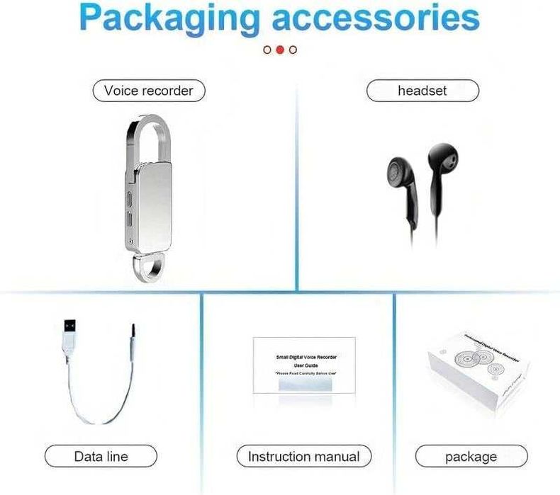 Мини подслушвател аудио записващо устройство скрит запис глас рекордер