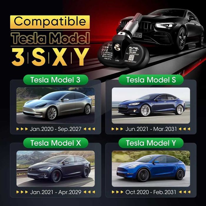 TPMS Сензор за Tesla 3, Y, S, X, Autel BLE-A001 – Готов за употреба