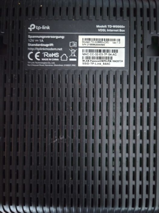 2 Router wireless TP-LINK Archer C7 și TP-LINK TD-W9960V