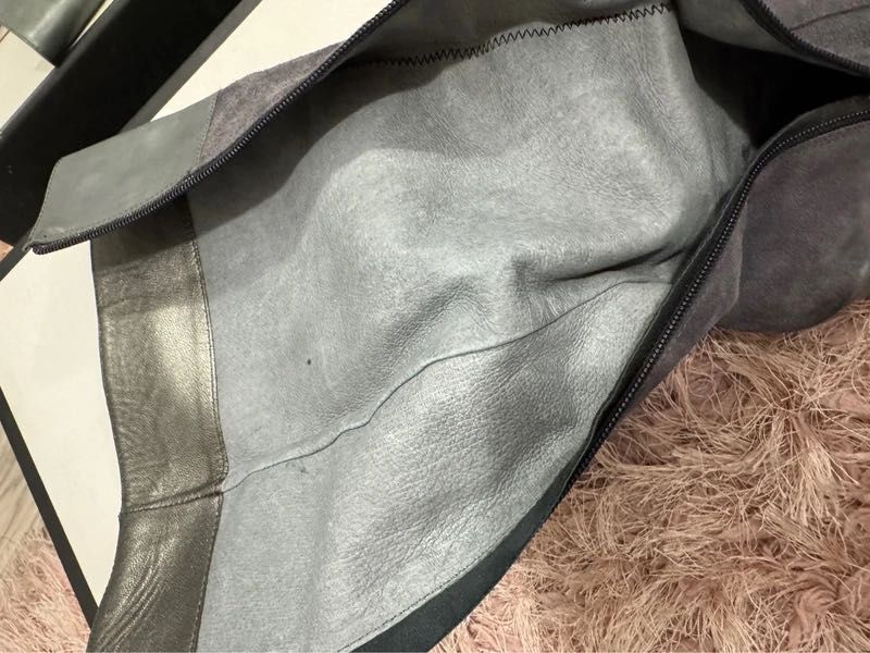 Cizme gri elegante cu toc din piele naturală mărimea 35