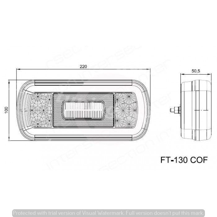 Lampa remorca LED 6 functii