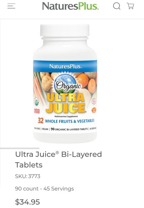 ДОСТАВКИ НЕТ NaturesPlus мультивитаминный комплекс собранный 32 из фру