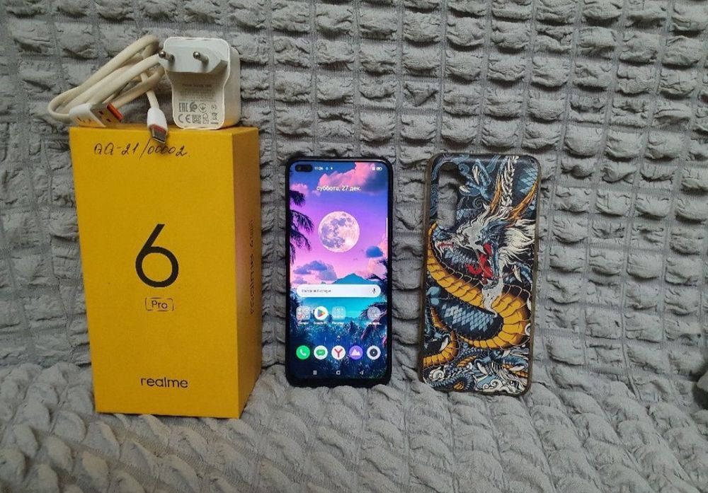 Realme 6 Pro 8/128GB Blue Igravoy Karobka Holati Ideal Yaxshi Zor