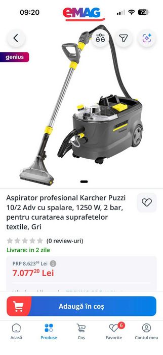 aspirator profesional Karcher cu spalare