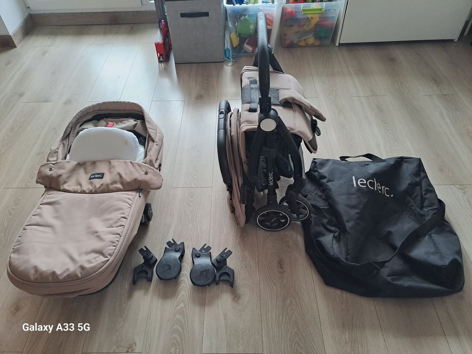 Carucior LeClerc Magic Fold Plus cu landou, husa, geanta infasat