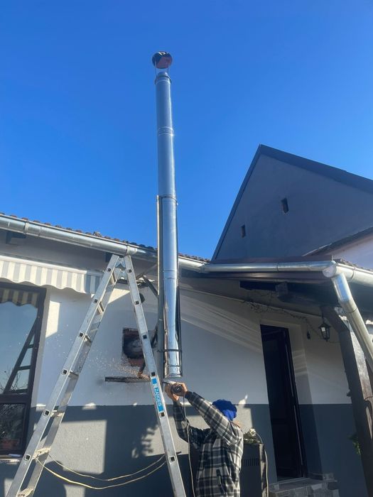 Horn de centrala cos de fum inox hota toate dimensiunile si accesor