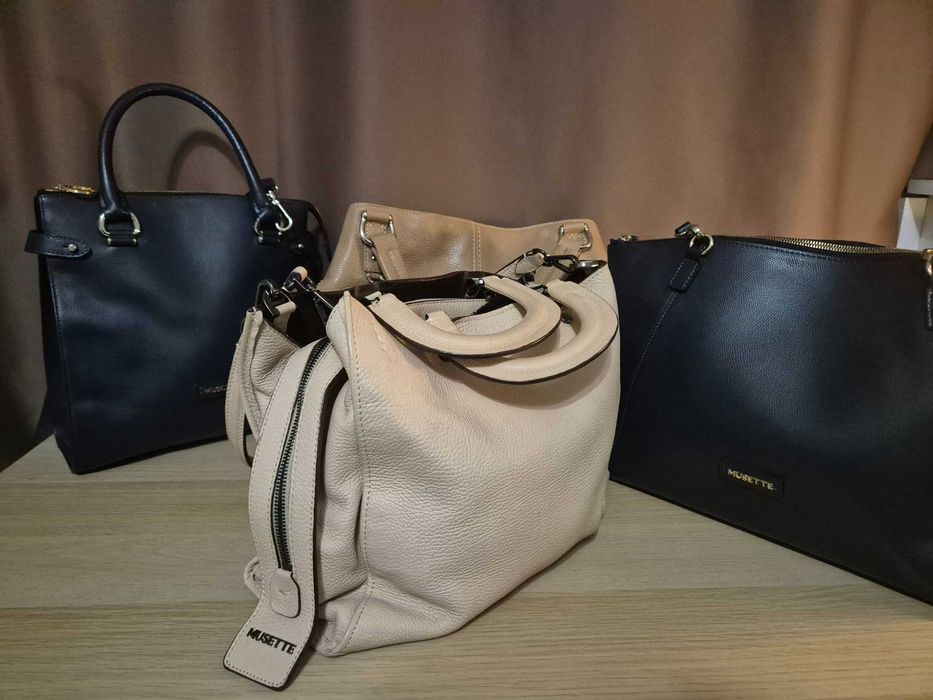 Geanta Musette din piele naturala