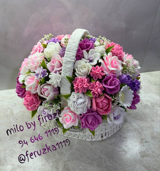 Sovunli gullar suniy gullar bayram uchun