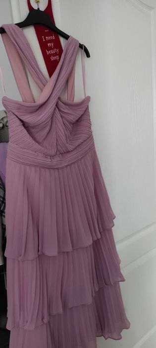 Rochie ocazie, plisata, culoare roz