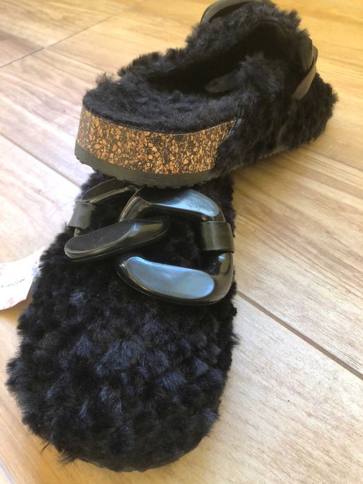 Дамски чехли с пух