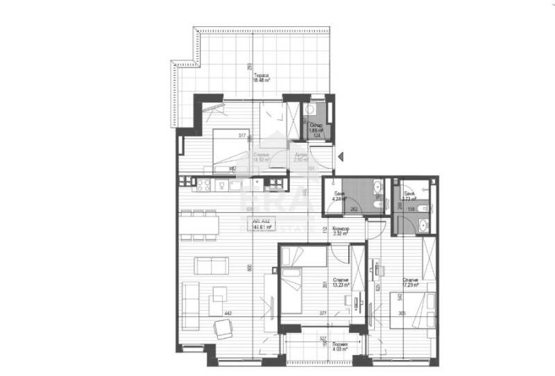 Четиристаен апартамент за продажба в луксозна бутикова сграда, Център,