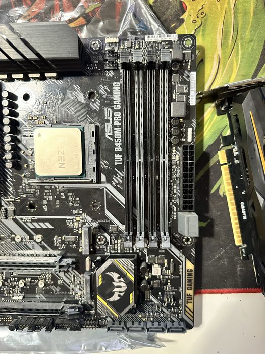 Kit AM4 — Ryzen 5 3600 + ASUS TUF B450M-Pro Gaming + GTX 1050 Ti 4GB