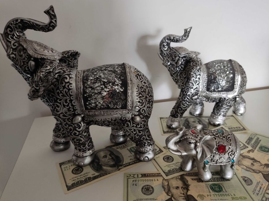 Семья слонов. 3 шт.