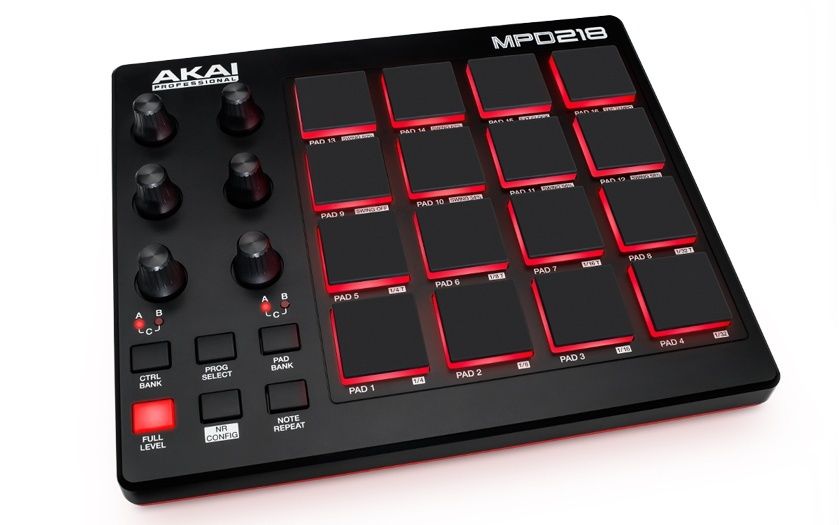 Akai mpd 28, миди контроллер