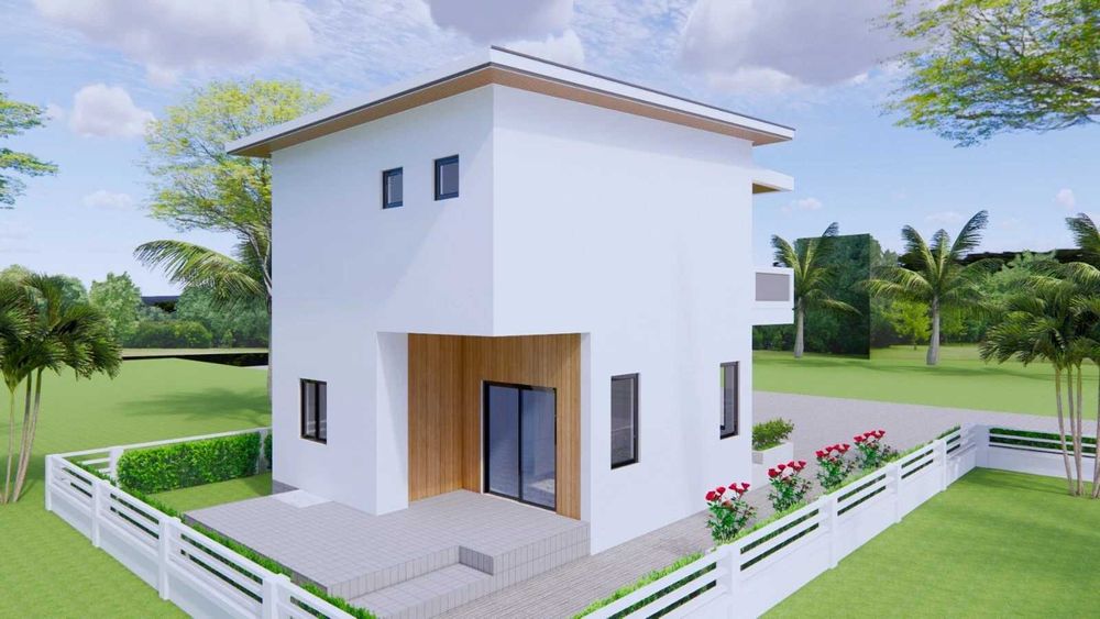 НА ИЗПЛАЩАНЕ - Двуетажна сглобяема къща с 2 спални, 108 кв. м