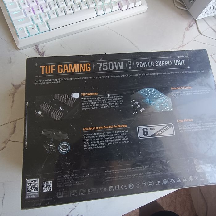 Продам блок питания TUF CAMING 750 BRONZE