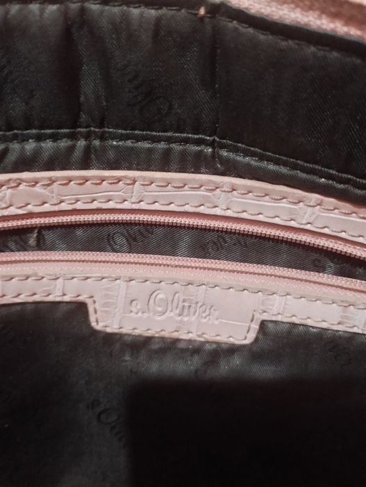 Розова дамска чанта от естествена кожа  s'Olivers