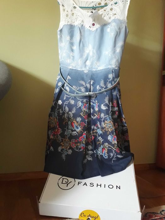 Rochie broderie Dyfashion M/S noua