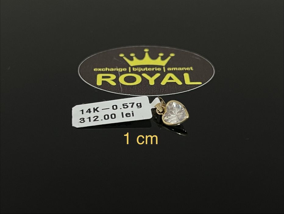 Bijuteria Royal CB : Pandant inima aur 14k 0,57 grame