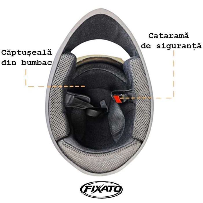Casca Moto/Scuter/ATV, Viziera Dubla, Negru Argintiu, Marime universala 59-62 cm