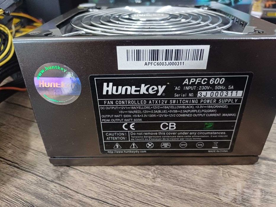 Блок питания Huntkey APFC600. 600W.