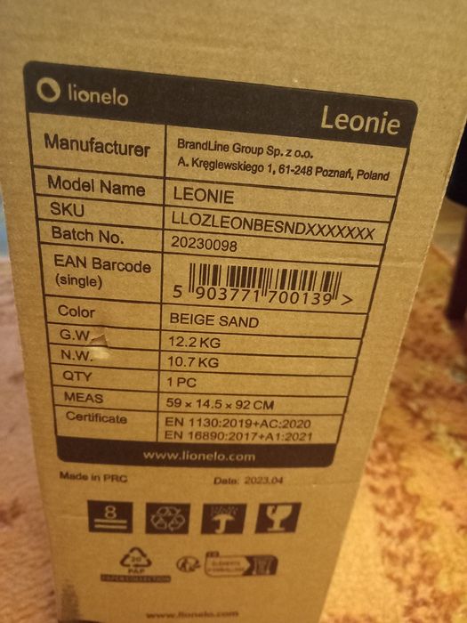 Patut co sleeper Lionelo Leonie