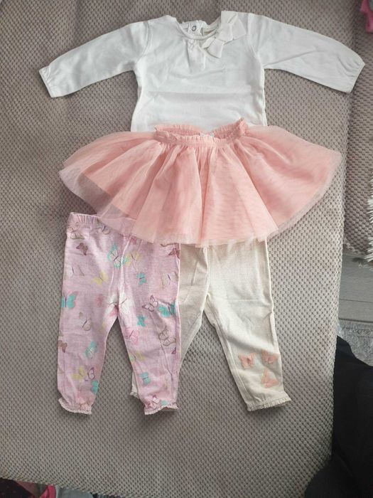 Set fusta cu bluzita si colanti pt. fetite  3-6 luni