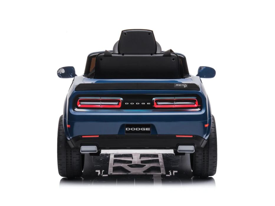Dodge challenger srt 12v – детска акумулаторна кола, син, eva гуми