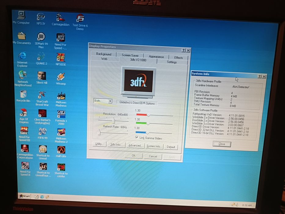 PC Retro Pentium II MMX / Voodoo 2 / Aureal Vortex / Quantum Fireball