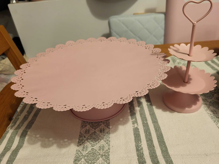 Vesela ikea, roz deschis si gri, ceramica IKEA