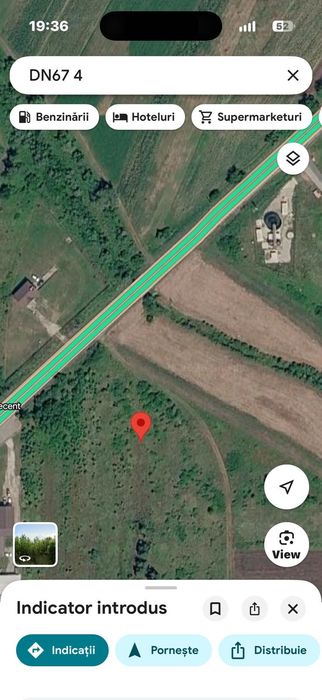 Teren intravilan + extravilan – 2.000 mp, DN67 – acces direct la stradă - Vedere 3