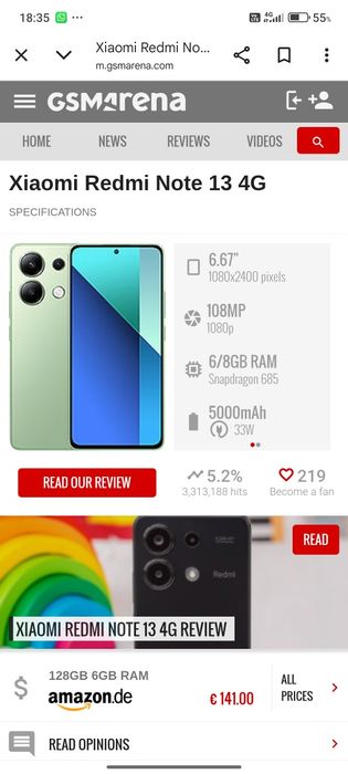 Редми ноте 13 и Самсунг с10