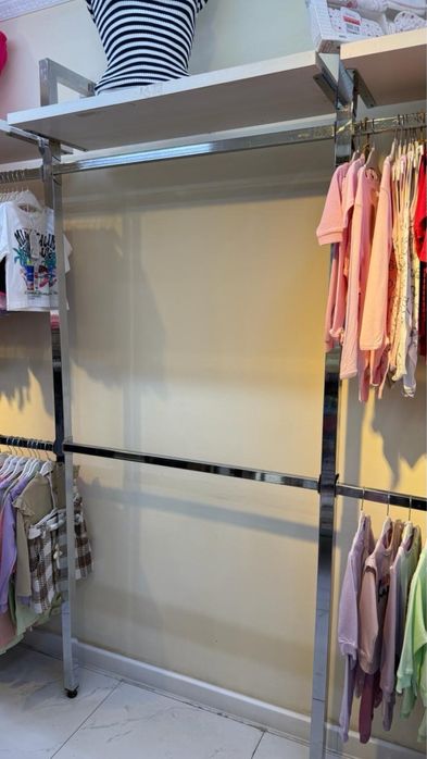 рейл стеллаж полки примерочная кабина