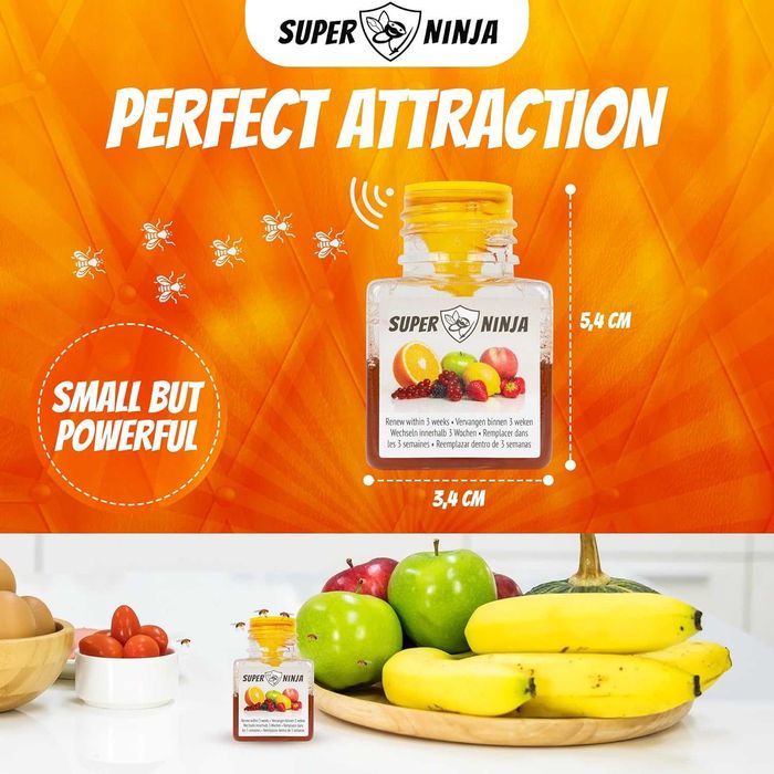 Капан за плодови мухи Super Ninja – 2/4 капана - високоефективен