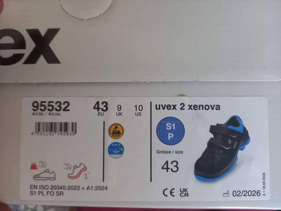 Vand pantofi protectie Uvex 2 Xenova marimea 43