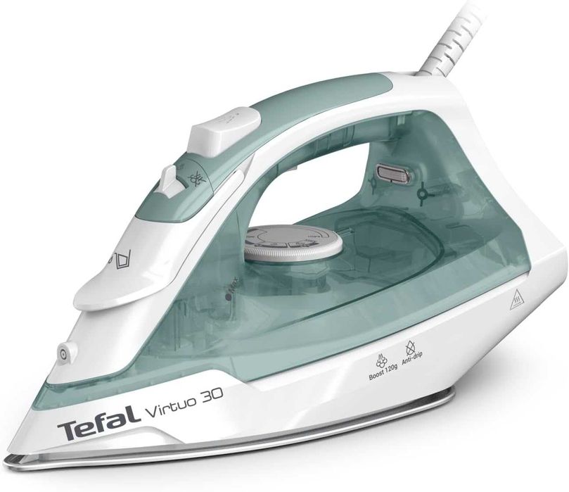 Tefal Virtuo Парна ютия Керамична плоча 30 секунди време за нагряване