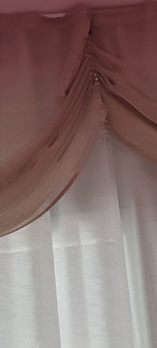 Драперия от мрежа със сребърени нишки