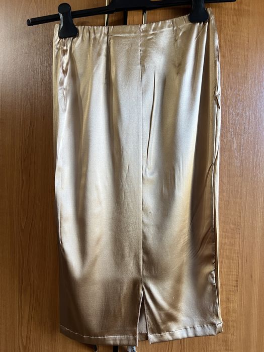 Fusta La Perla mătase s midi pantaloni m Anna club crem nude bej