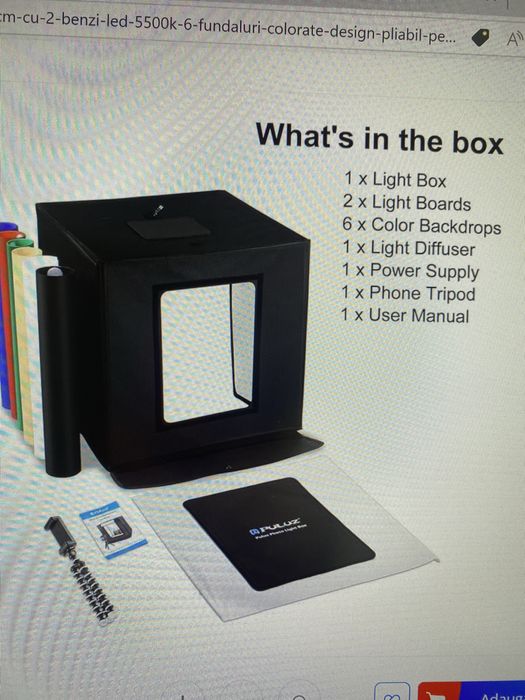 studio foto / Cutie pentru fotografii profesionale 60 cm