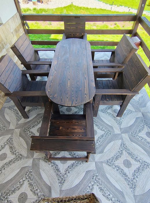 Set masă+scaune de gradină