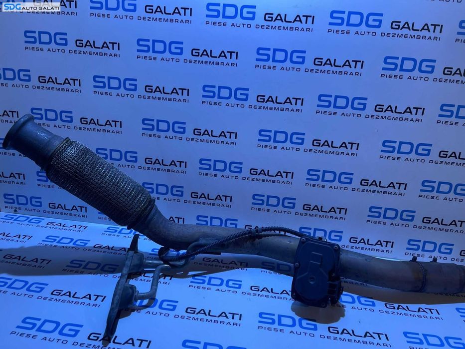 Teava Galerie Racord Flexibil cu Motoras Clapeta Regulator Gaze Evacuare Skoda Octavia 3 1.6 TDI 2013 - 2017 Cod 5Q0253691H 5Q0253059FC