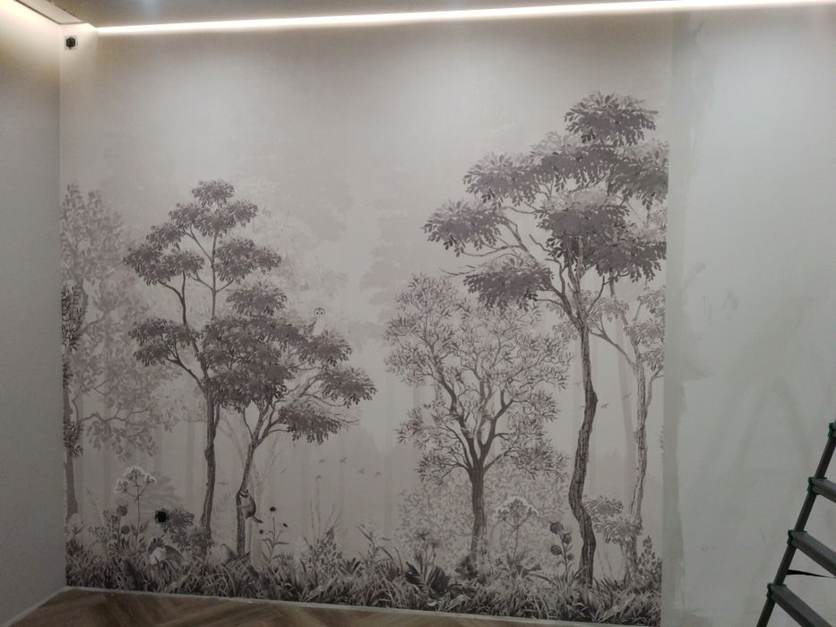 Поклейка обоев 700тг,м²