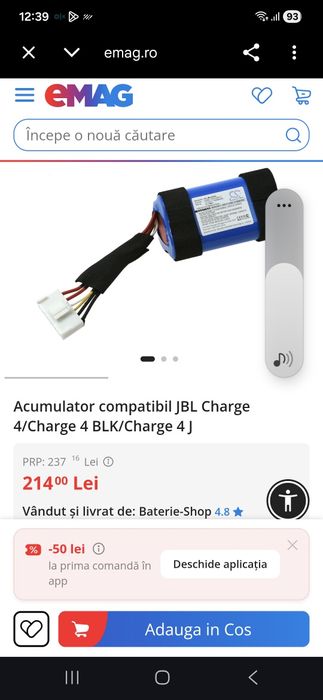 Vand 2 acumulatori compatibil cu jbl