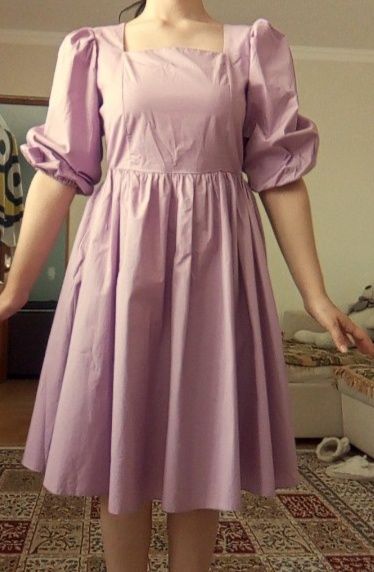 Фиолетовое летнее платье